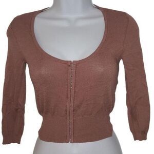 Halogen pink Cropped Cardigan